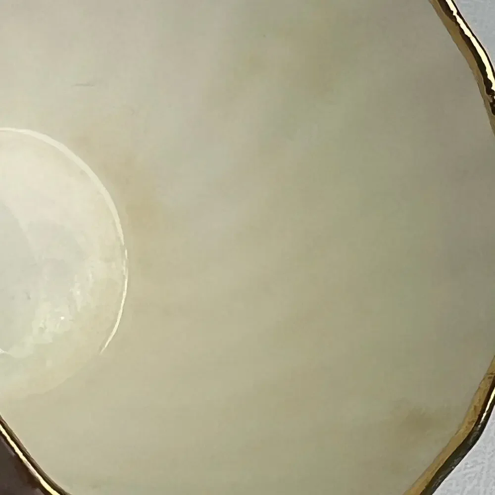 Vintage Gladstone Bone China Espresso Cup & Saucer Old Grecian Flute Gold Trim